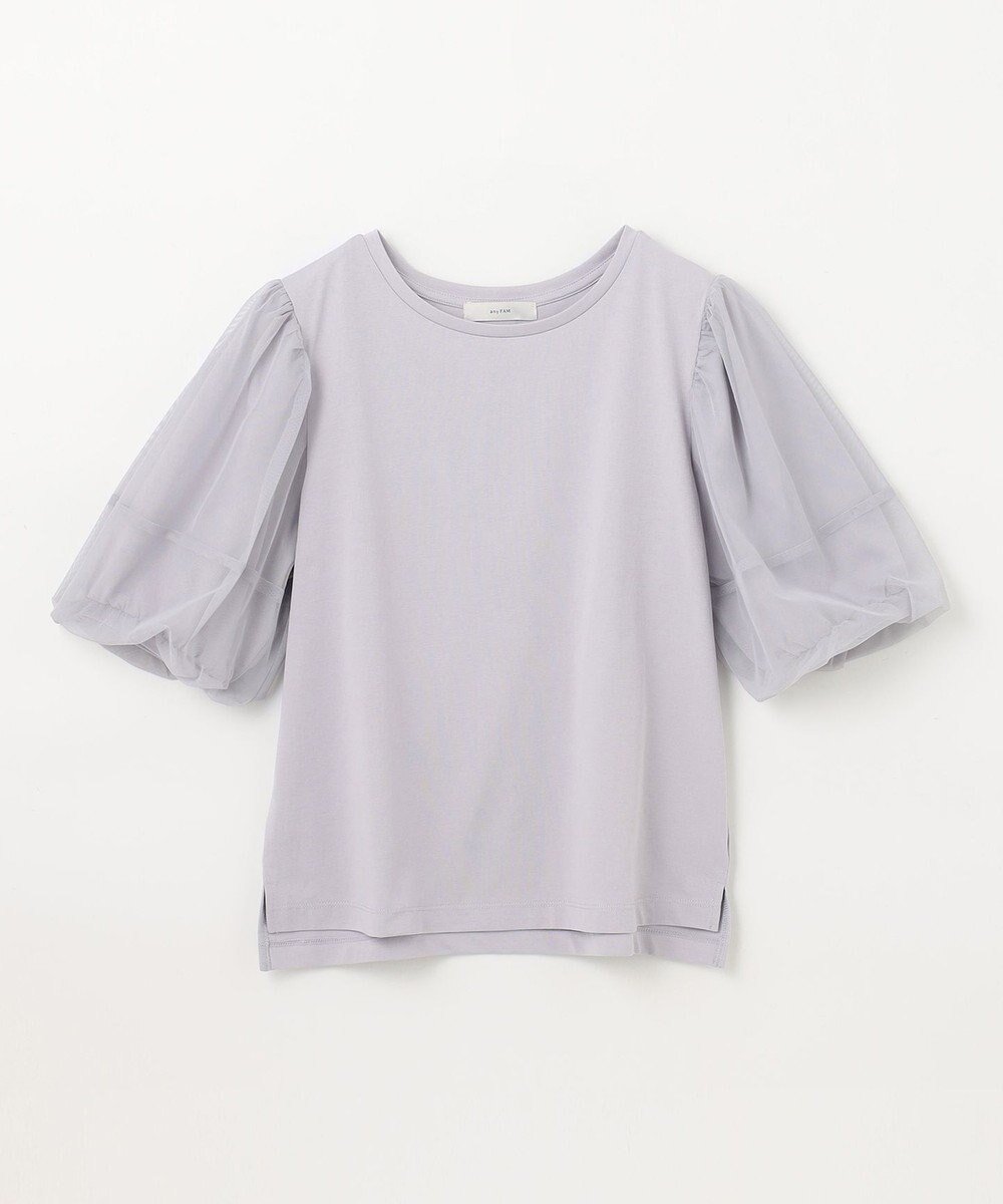 ANY チュールコンビパフスリーブプルオーバー 