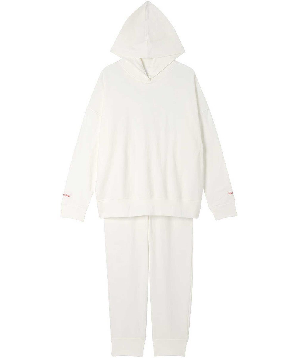 une nana cool 【綿混】あくびのお嬢さんの裏毛フーディーパジャマ 