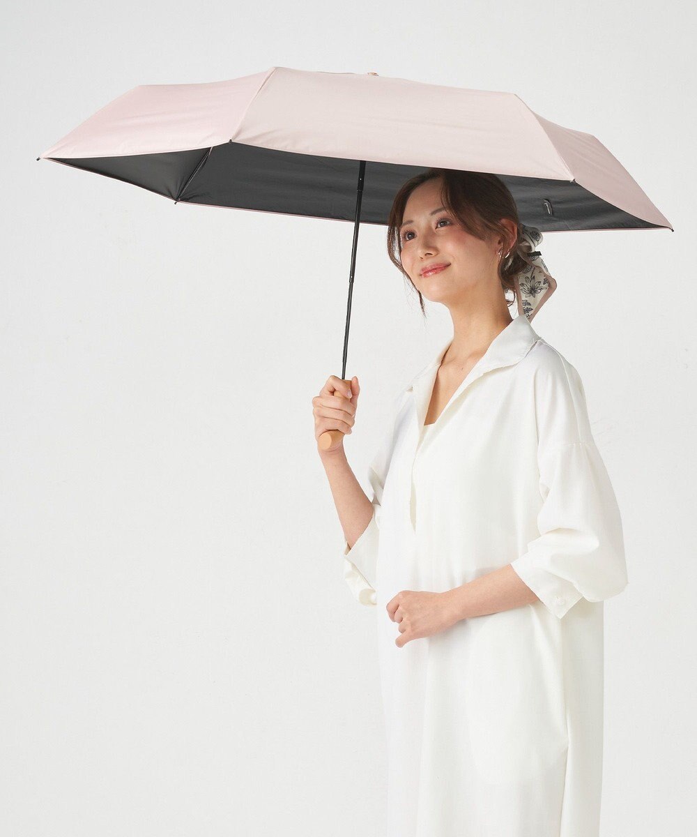 MOONBAT 【Pitaa】マグネット 無地 晴雨兼用日傘 折りたたみ傘 遮光率100%/UVカット率100%/UPF50+/遮熱効果/撥水加工/55cm 