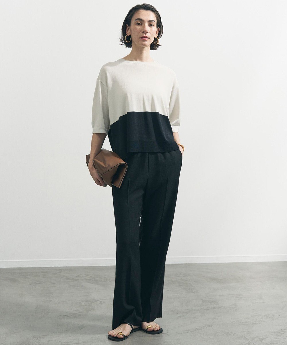 UNFILO 【セットアップ着用可/ウエストゴム】TENNEN TOUCH セミフレア パンツ 