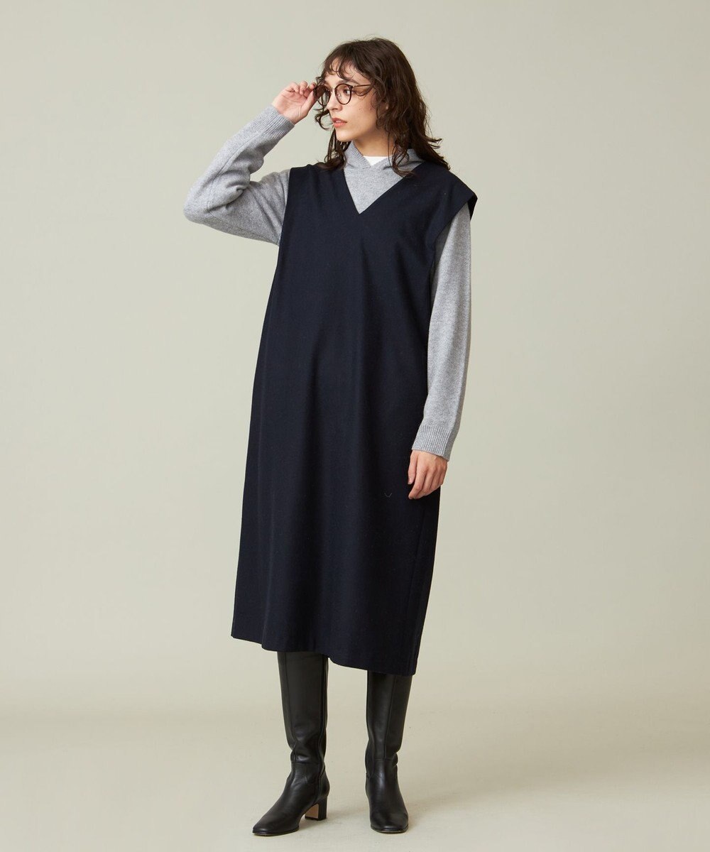 J.PRESS YORK STREET 【WOMEN】ショルダータックジャンパースカート 