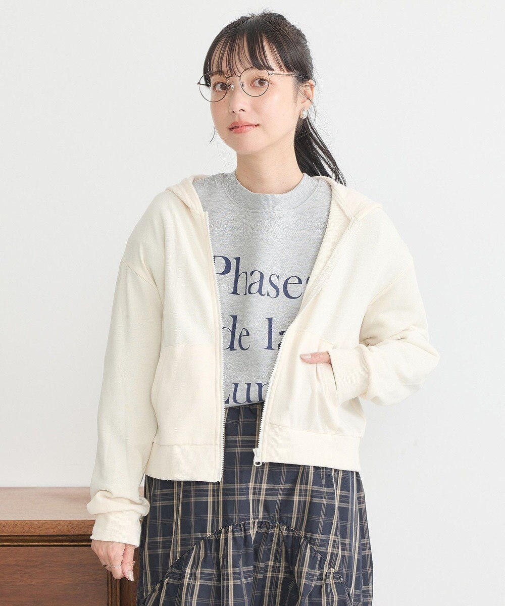 earth music&ecology パーカー付きミリタリーブルゾン 