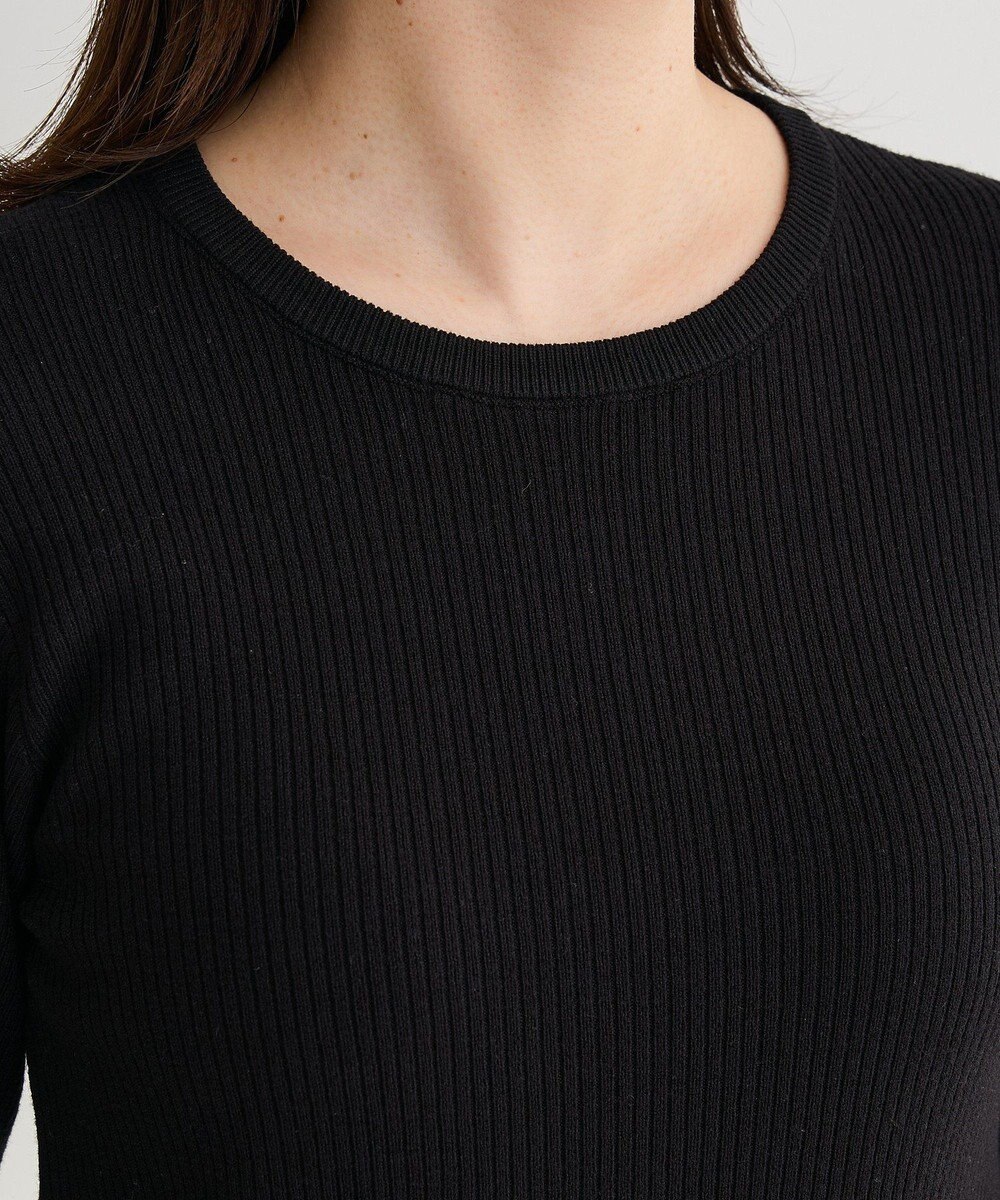 Green Parks アンチピリング袖配色ニットプルオーバー 