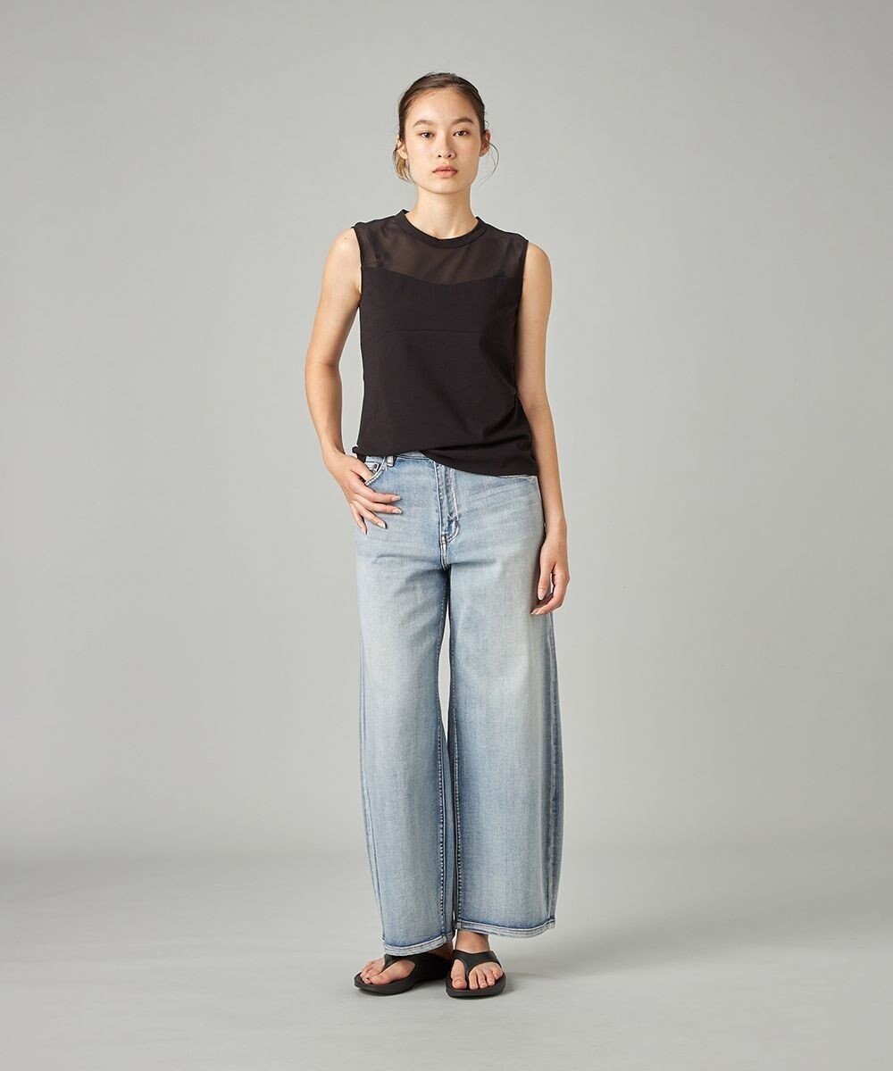 Chacott HandsomeCotton チュールノースリーブTシャツ 