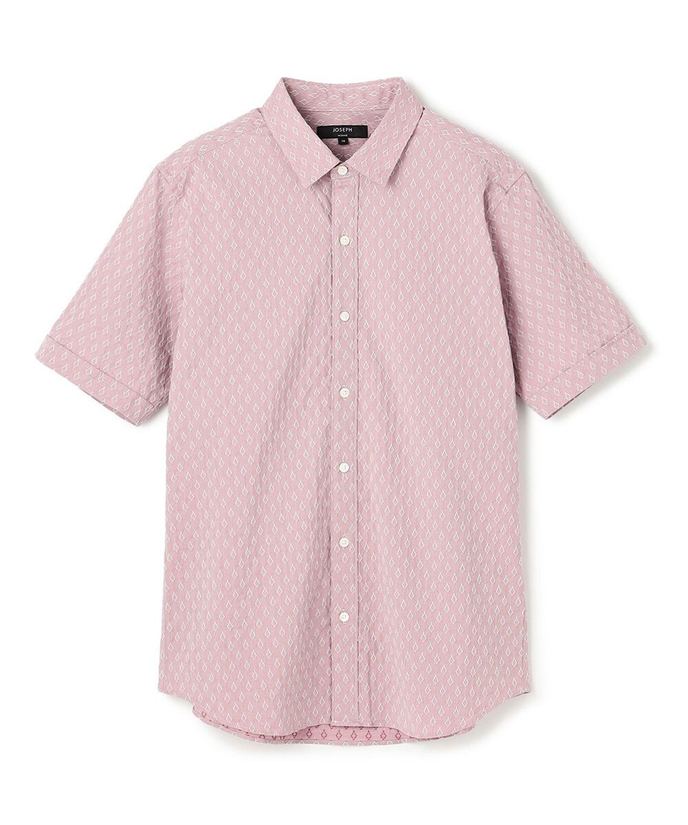 JOSEPH HOMME 新柄【ストレッチ】ハムサジャガードストレッチ　レギュラーカラー半袖シャツ 