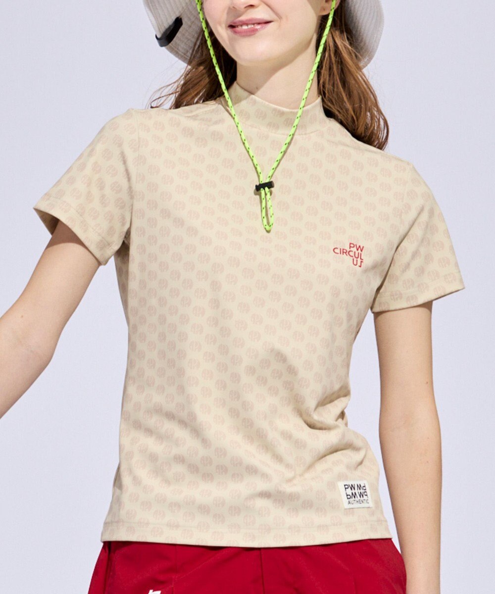 PW CIRCULUS 【WOMEN】エレファント ドットモックネック  ゴルフウェア レディース 