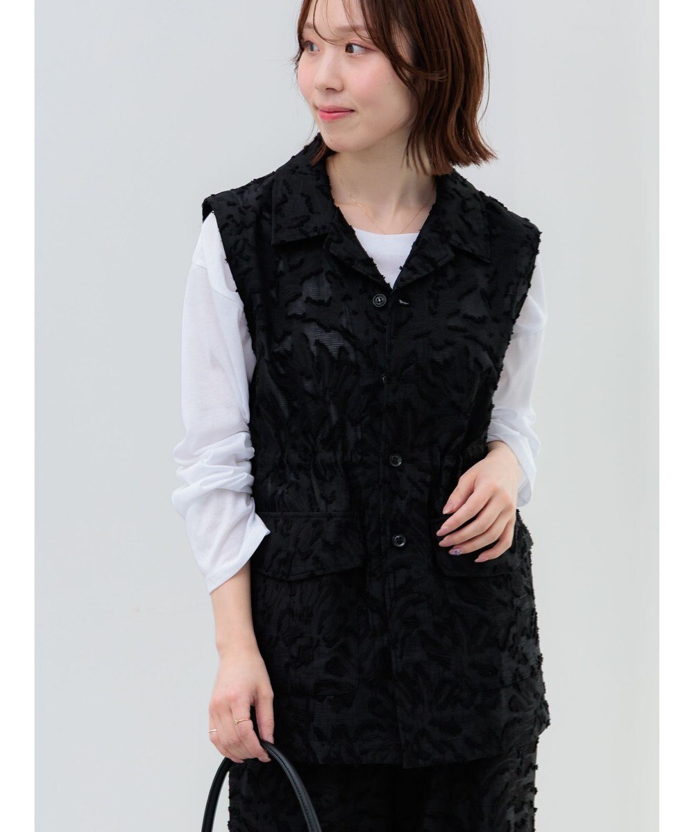 Te chichi カットジャガードジレ 