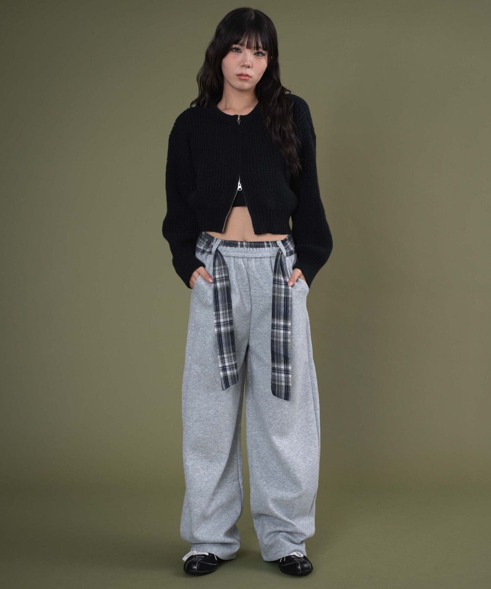 WEGO ダブルZIPニットカーデ 