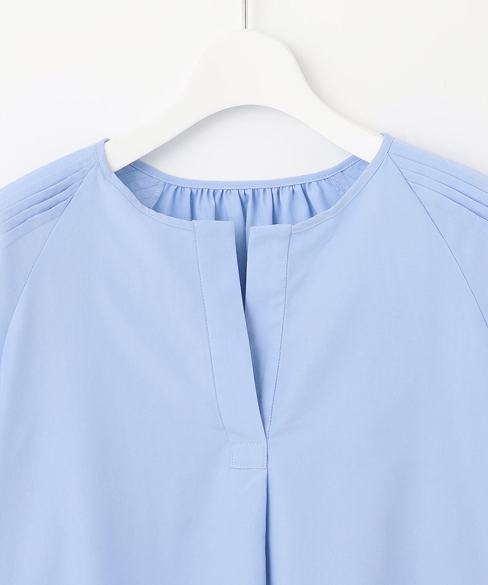 UNFILO 【洗える/シワになりにくい】イージーケア タックスリーブブラウス 