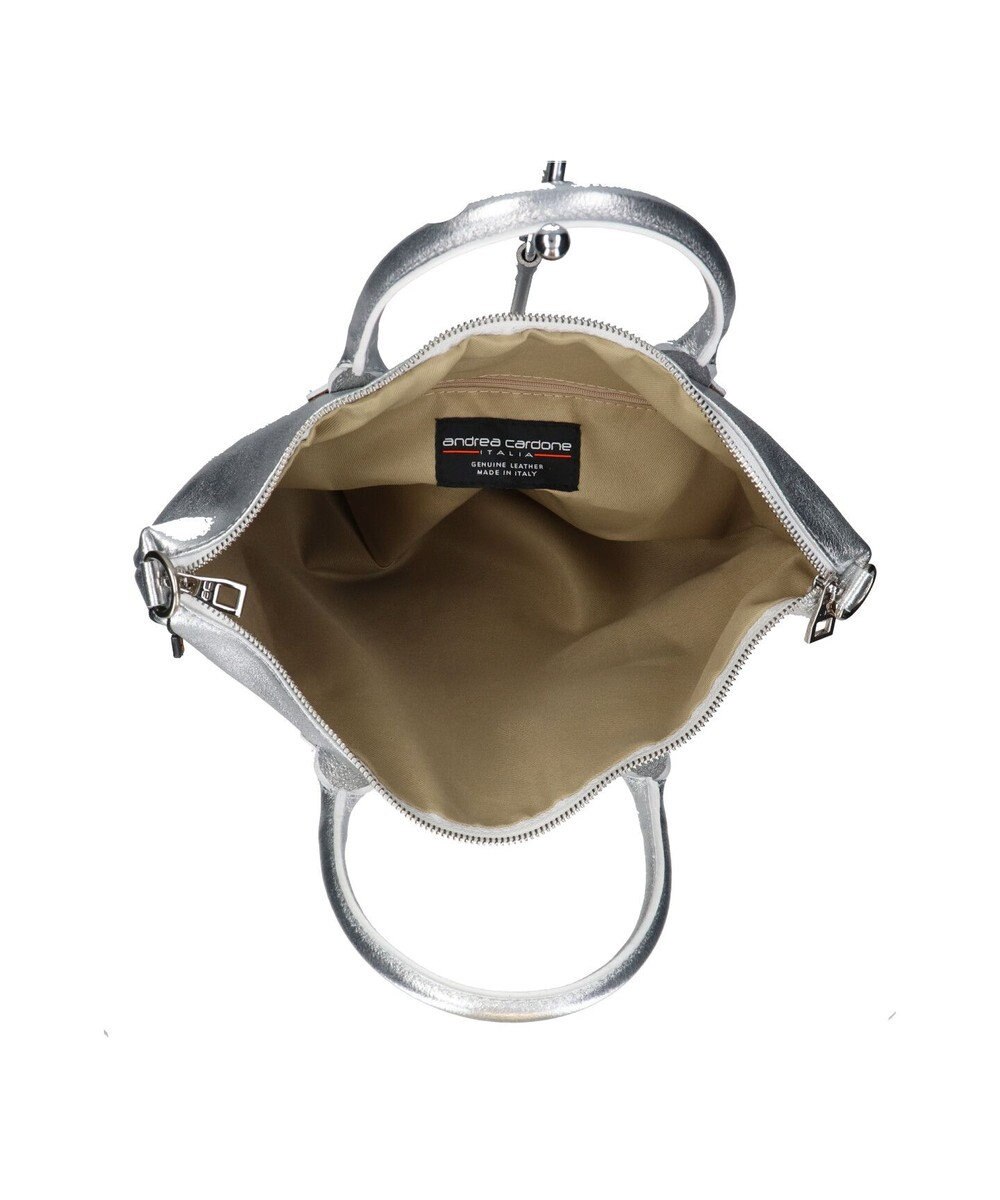 INTER-CHAUSSURES 【ANDREA CARDONE】レザーハンドルファスナー付きバッグ 