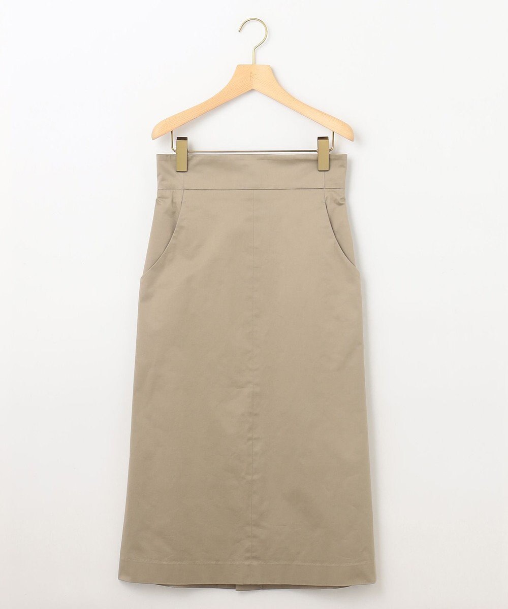 組曲 【WEB限定】サテンストレッチ Iラインスカート 