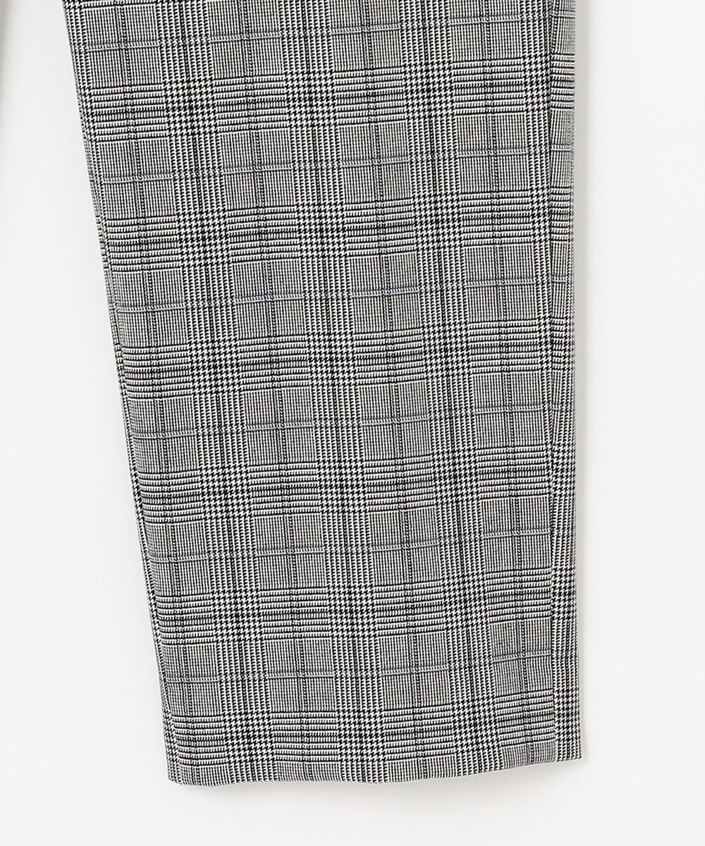 自由区 【裏起毛/撥水加工】TRギャバ グレンチェック テーパードパンツ 