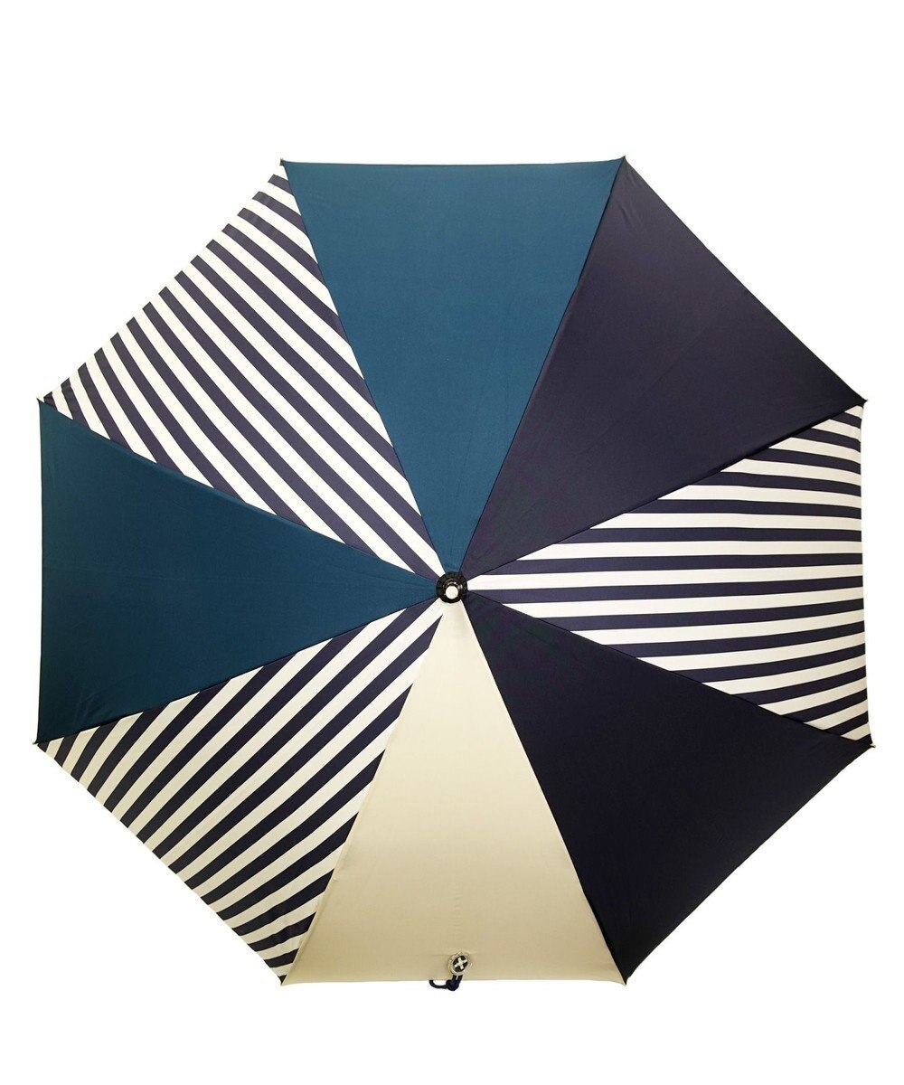 +RING レディース向け プラスリング 長傘60cm NVY/WHT T1286 