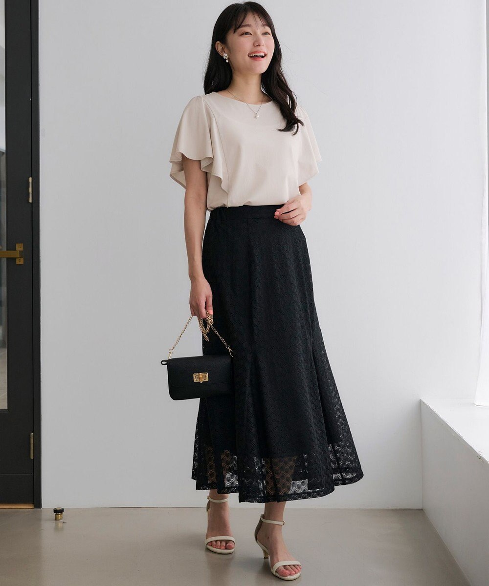 ANY SIS 【洗える】フリルスリーブ カットソー 