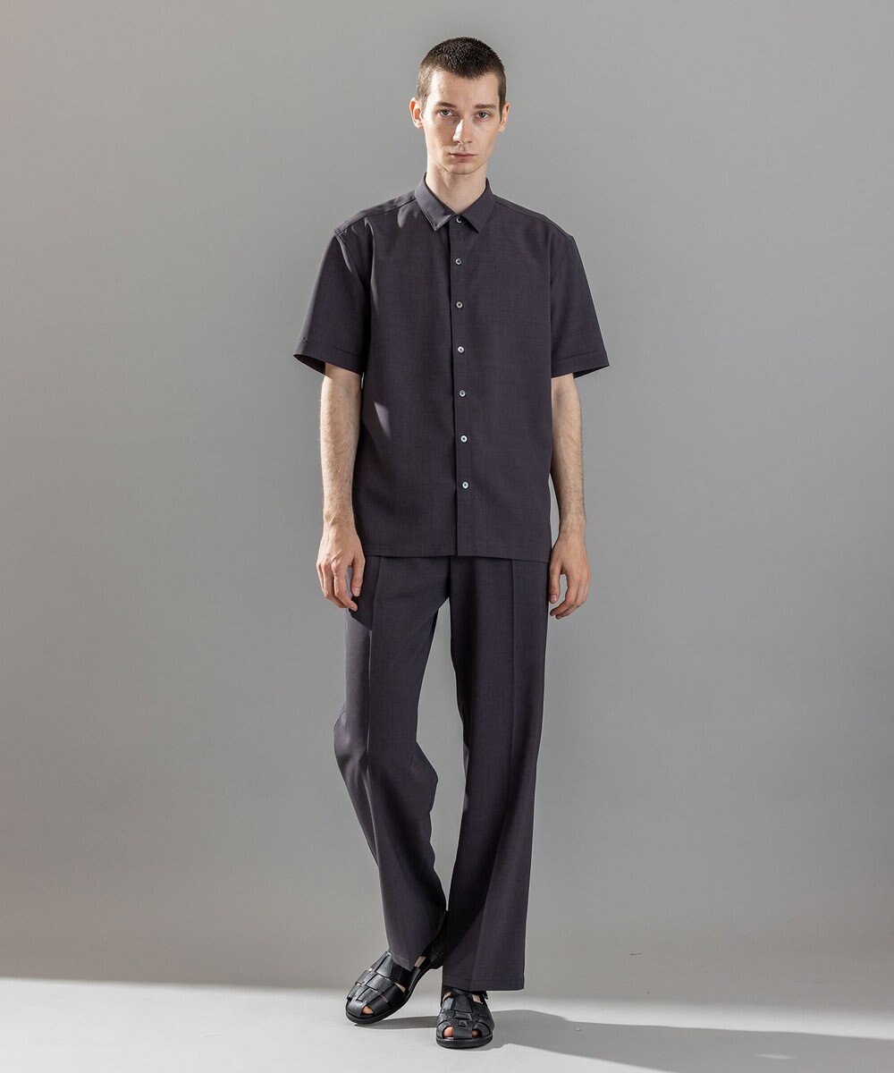 JOSEPH HOMME テクノボイルストレッチ ドロスト付きワイドストレートパンツ / HARRY CONVERTIBLE 