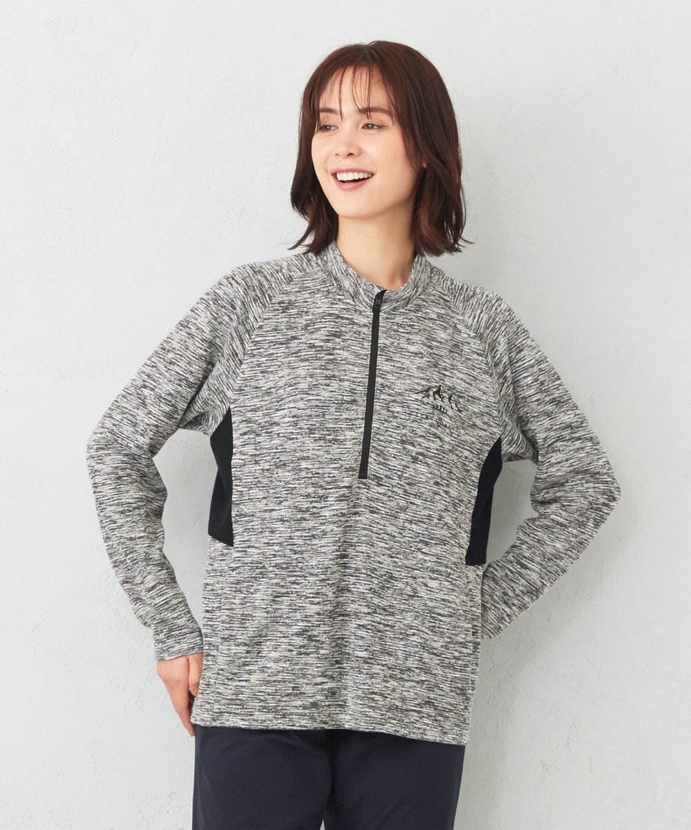 JOSEPH ABBOUD MOUNTAIN 【UNISEX】ランダムスラブリップハーフジップ 