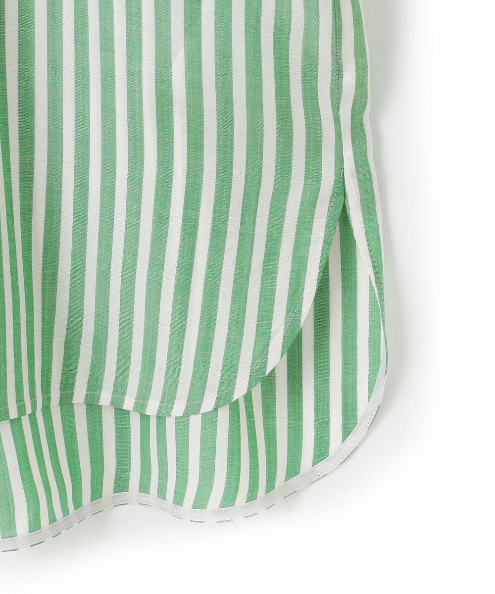 ICB 【洗える】キュプラローンストライプ シャツ 