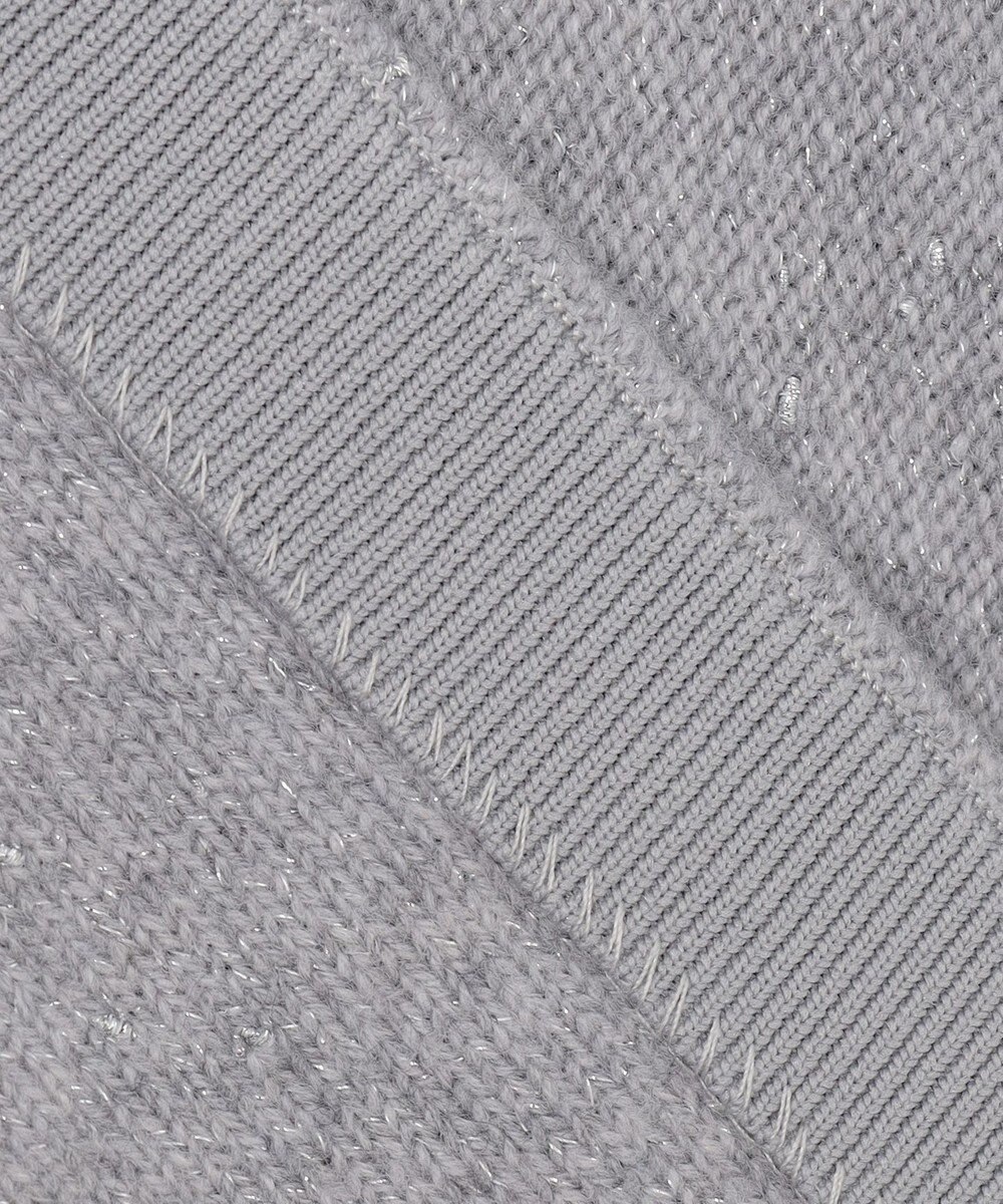 ICB 【洗える】ソフトカシミヤミックス ラメノットヤーンニット 