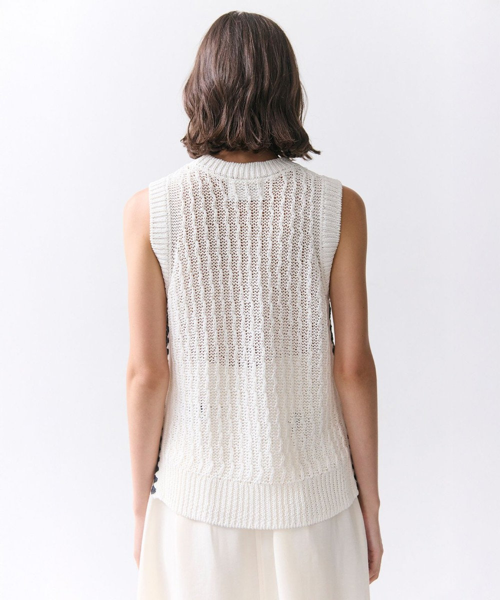 BEIGE， ATACAM / テープヤーン ノースリーブニット 