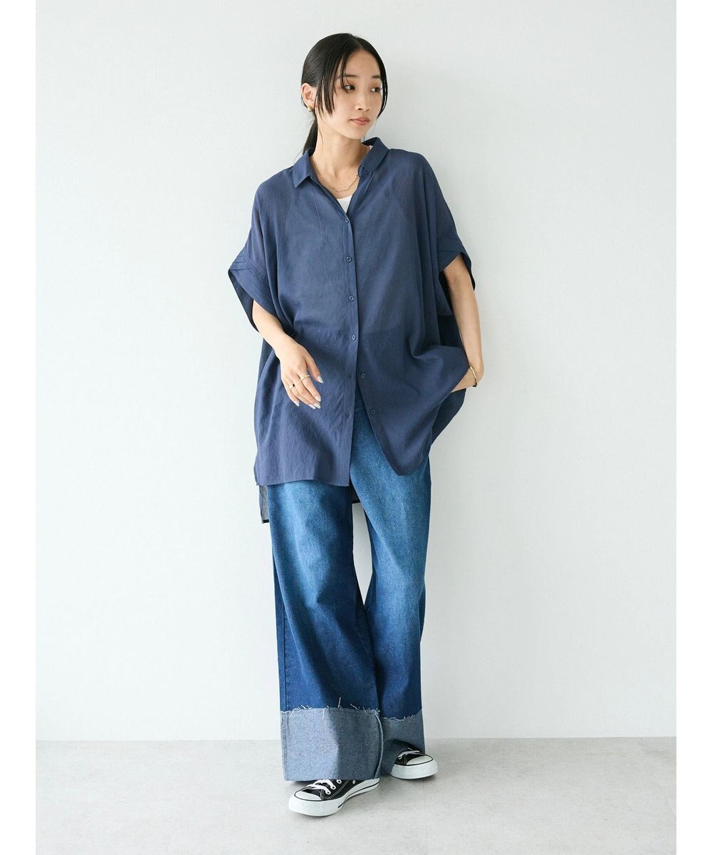 CRAFT STANDARD BOUTIQUE ヴィンテージボイルミルフィーユ襟付きシャツチュニック 