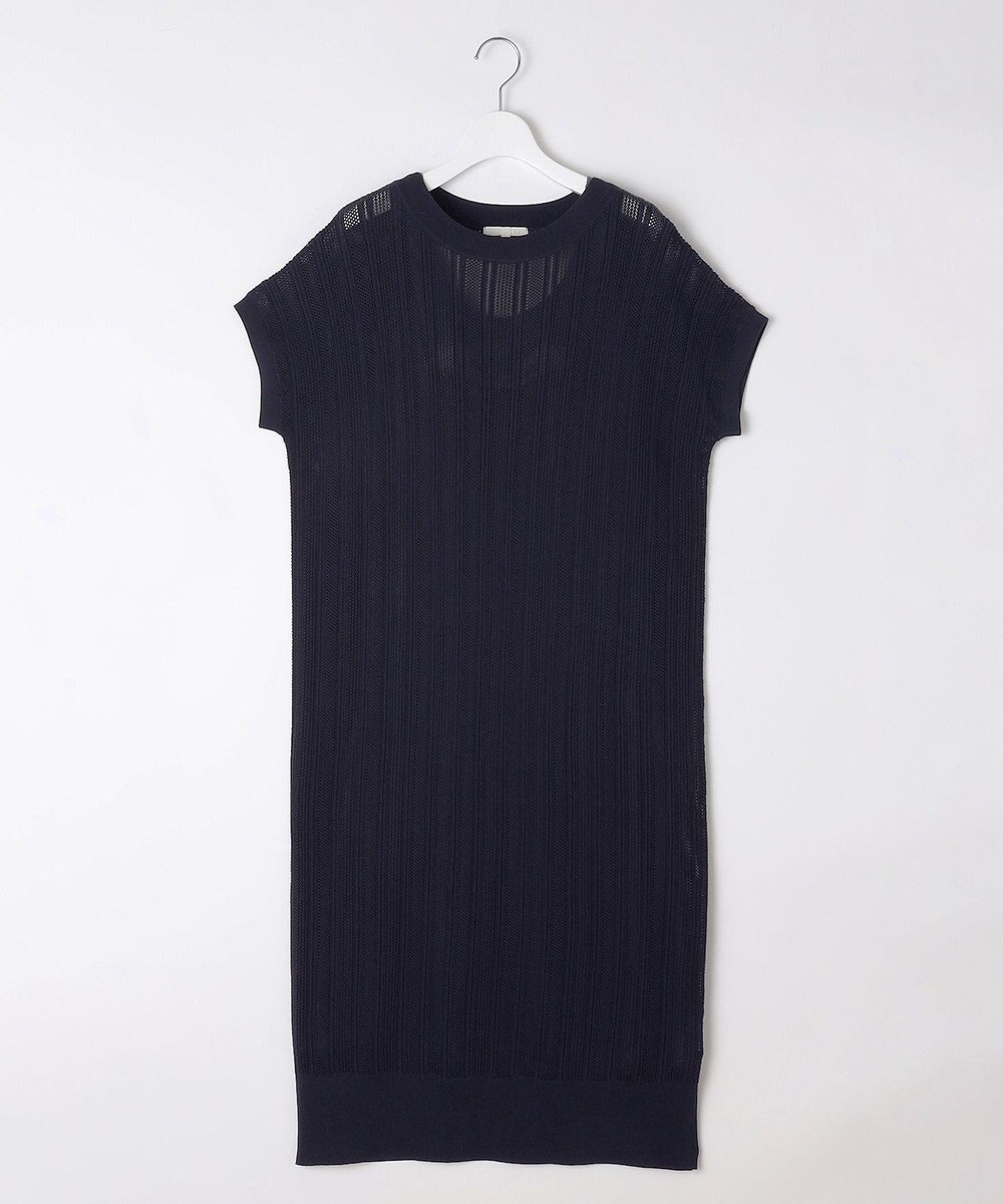 自由区 L 【ワコールコラボ】【カタログ掲載・洗える】レーシーニット ドレス 