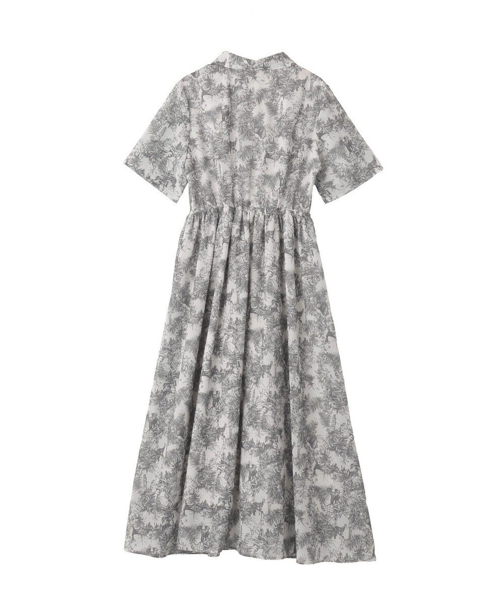 YECCA VECCA サファリ柄フレアシャツワンピース 