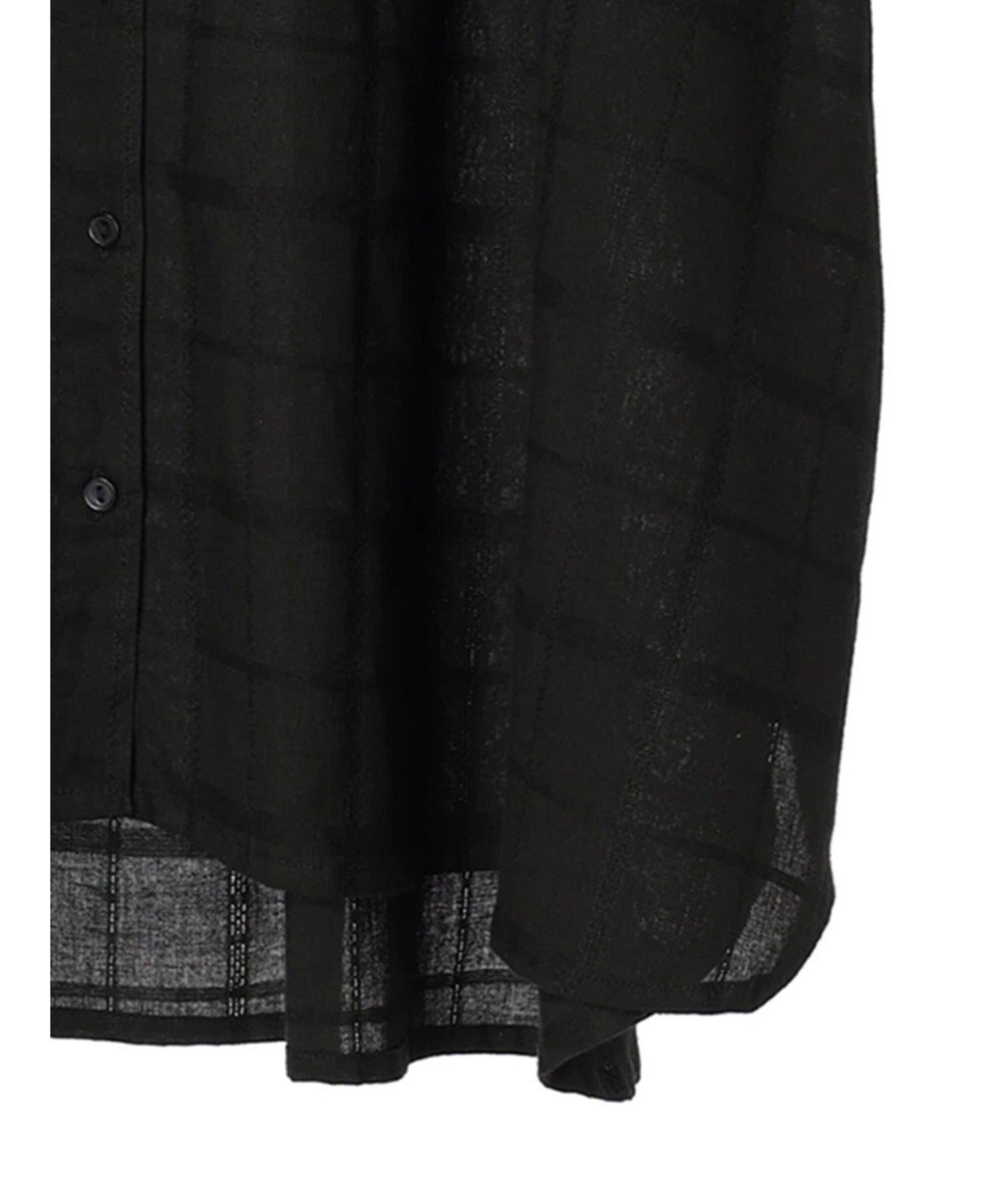 Green Parks インド綿 チェックドビーブラウス 