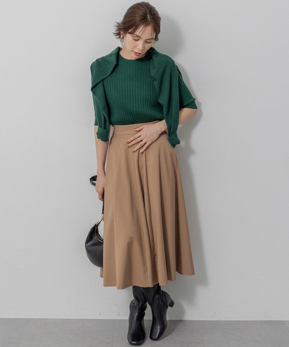 組曲 【ご好評につき追加予約 / 加藤ローサさん着用】ハンサムツイルフレア スカート 