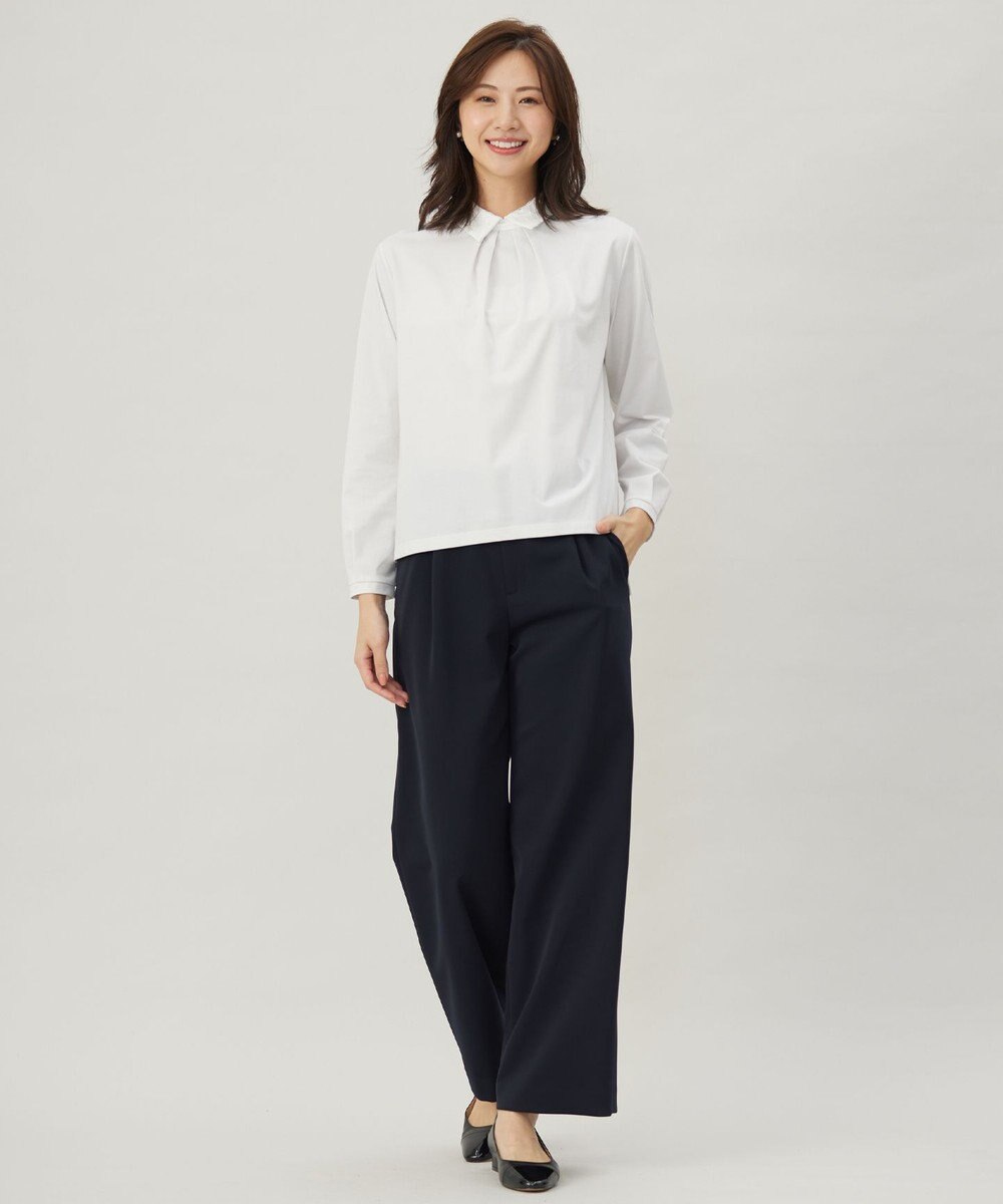 J.PRESS LADIES 【洗える】ノルディスバックスキン ワイド パンツ 