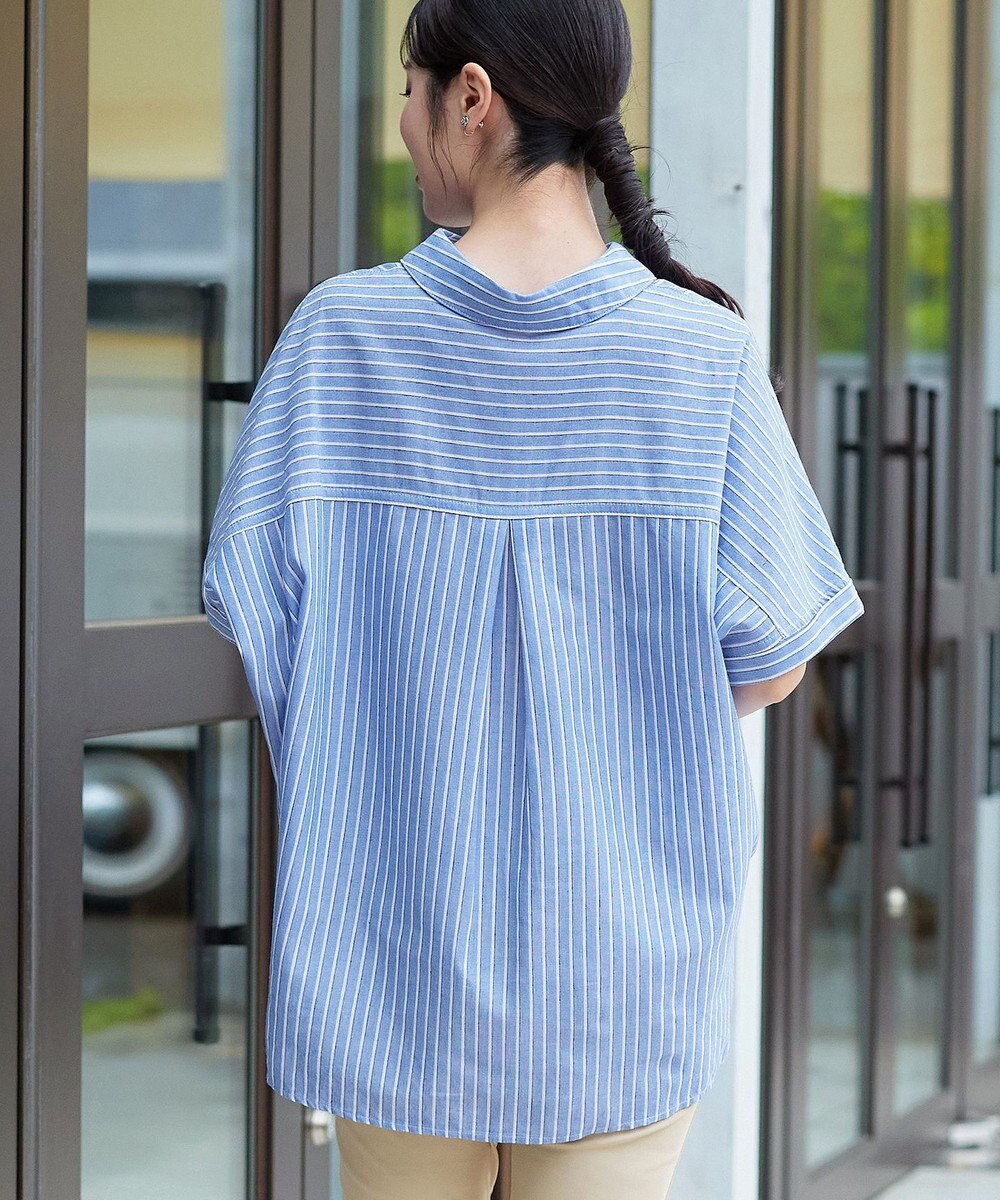 Tiaclasse リネンミックススキッパーシャツ 