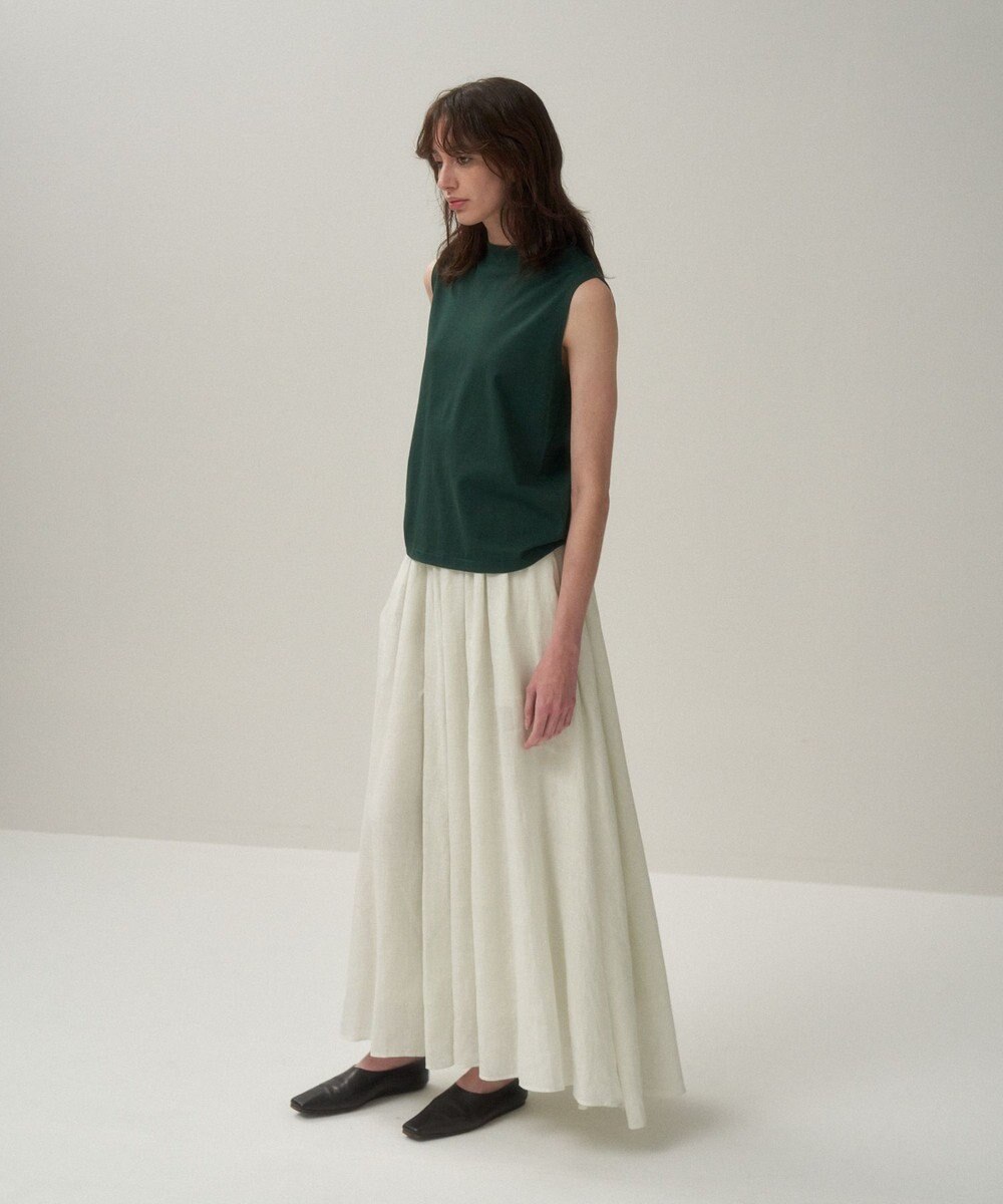 ATON NATURAL DYED LINEN LAWN | ギャザースカート 