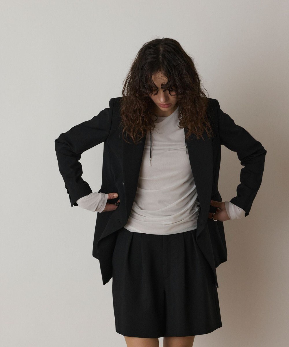 GRACE CONTINENTAL リネンライクダブルジャケット 