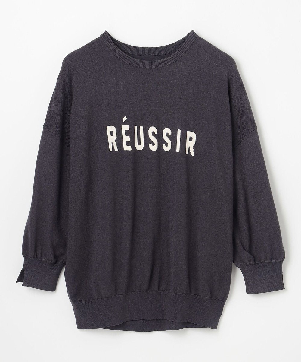 ANY インターシャロゴニットプルオーバー 