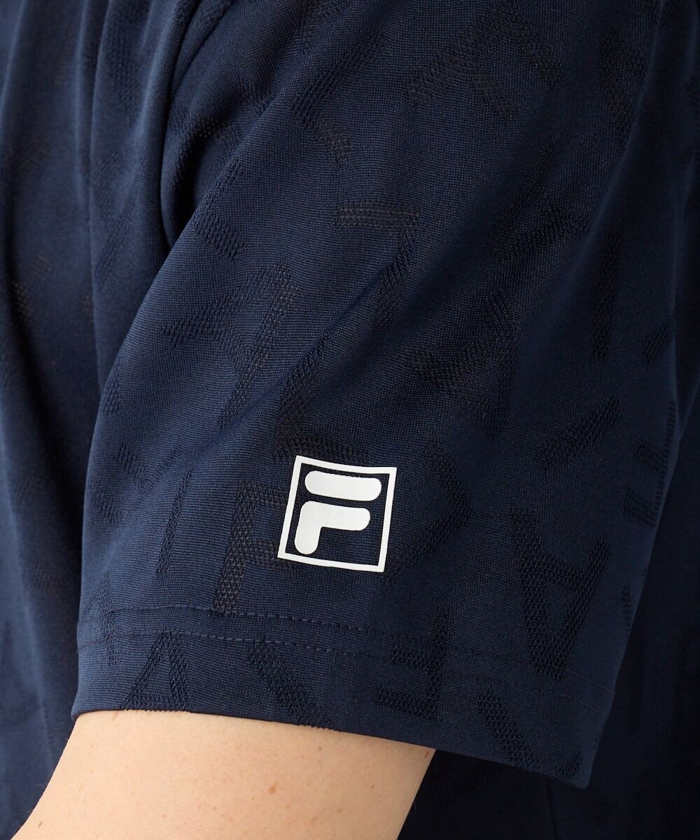 FILA GOLF／marie claire 【FILA GOLF】メッシュ加工ロゴ半袖ポロシャツ 