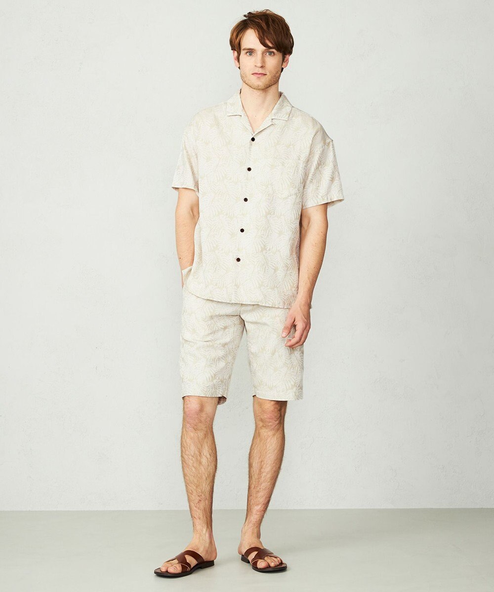 JOSEPH ABBOUD MOUNTAIN 【SPACE／UNISEX】ソアロンリネンジャガード ハーフパンツ 