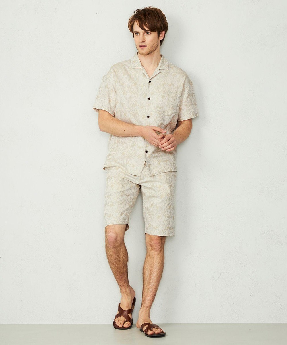 JOSEPH ABBOUD MOUNTAIN 【SPACE／UNISEX】ソアロンリネンジャガード ハーフパンツ 