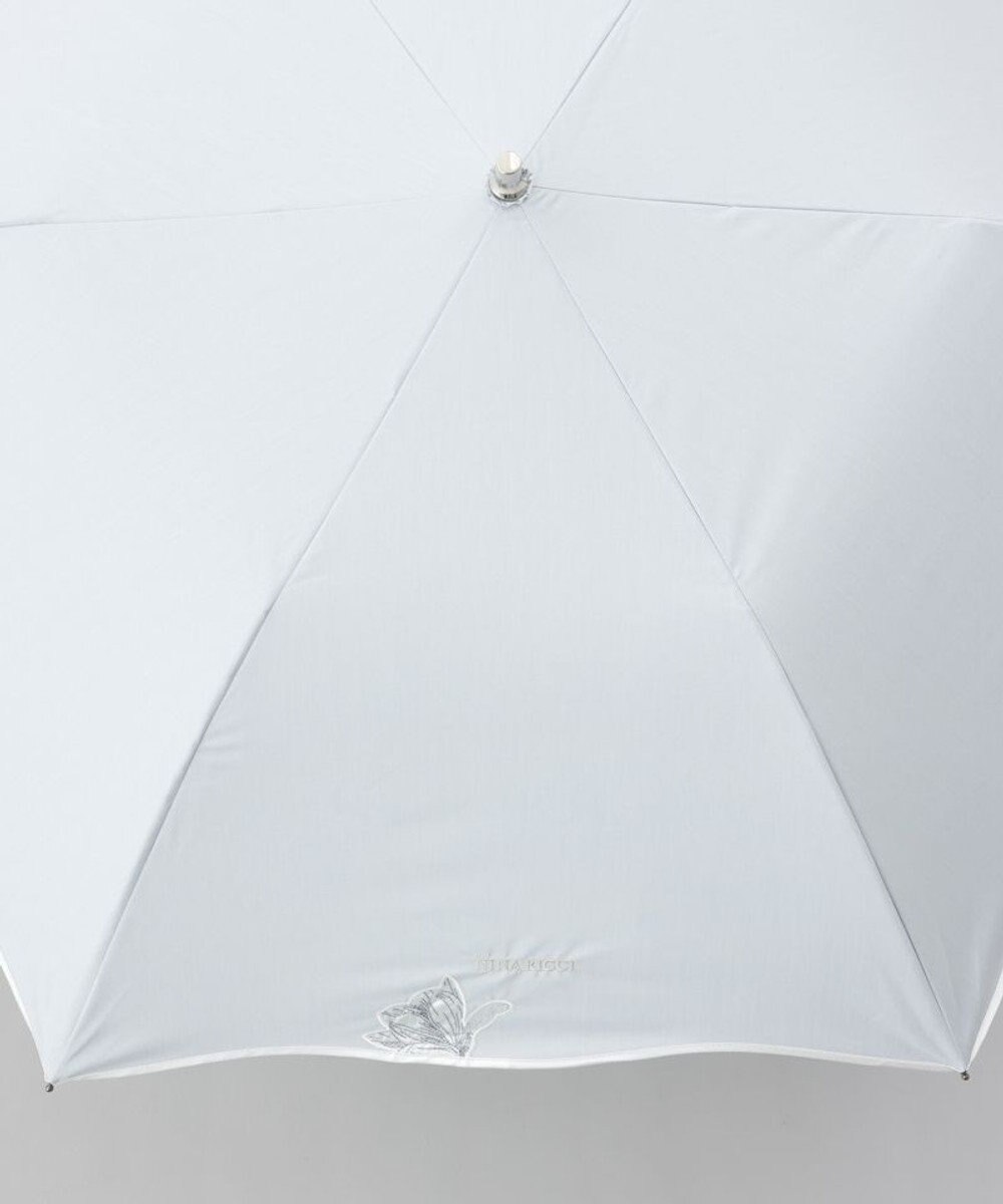 AURORA 【 NINA RICCI（ニナリッチ）】アップリケ刺しゅう/パイピング晴雨兼用傘（折りたたみ傘） 