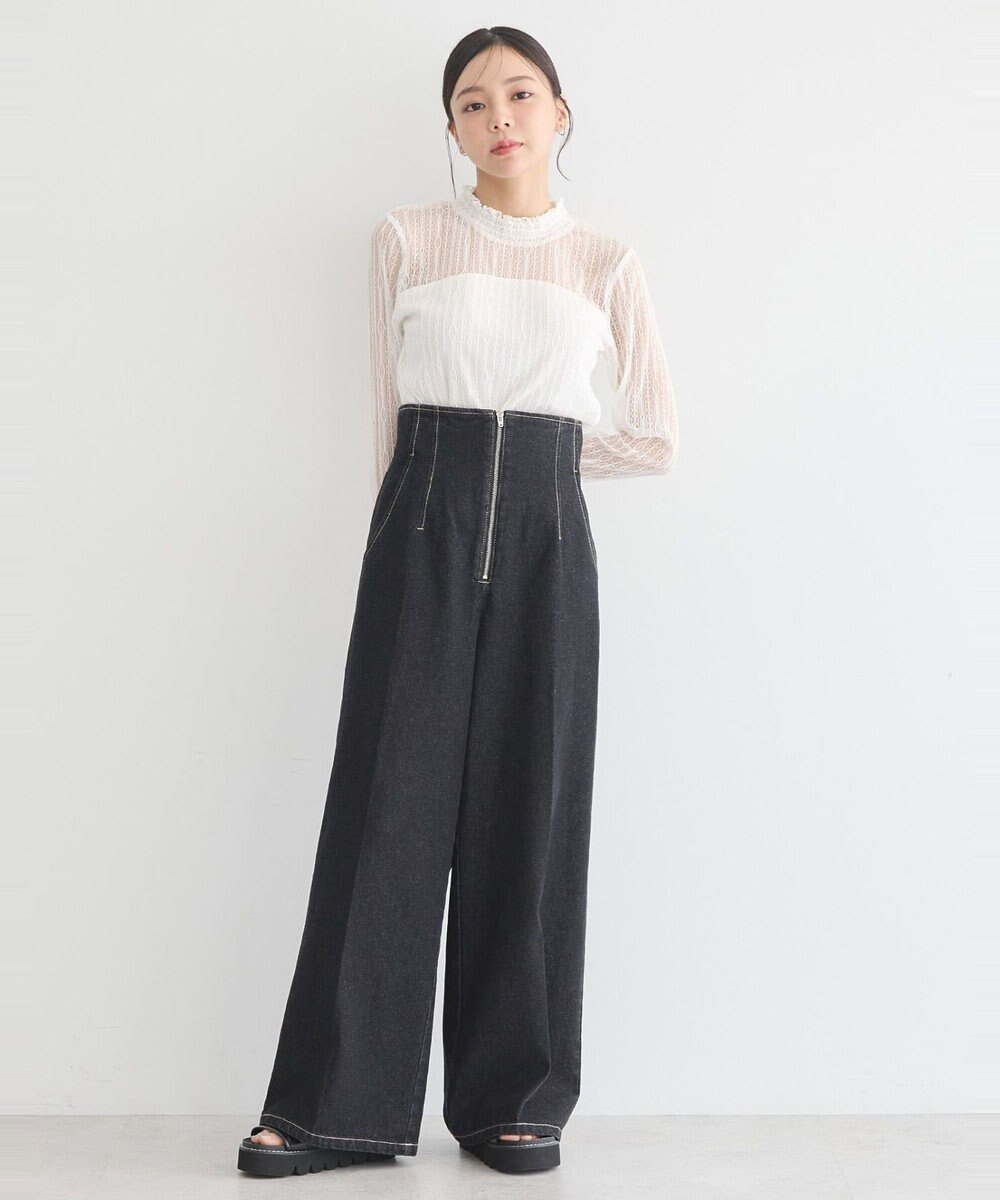 earth music&ecology レースドッキングプルオーバー 