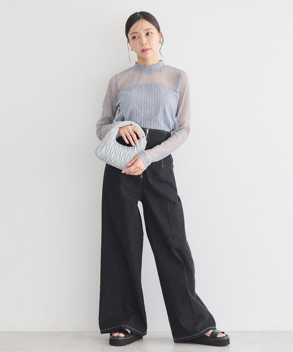 earth music&ecology レースドッキングプルオーバー 