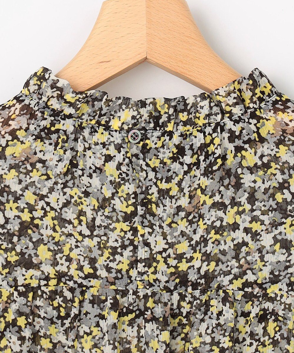 組曲 【先行予約】インプレッションフラワープリント フリルブラウス 