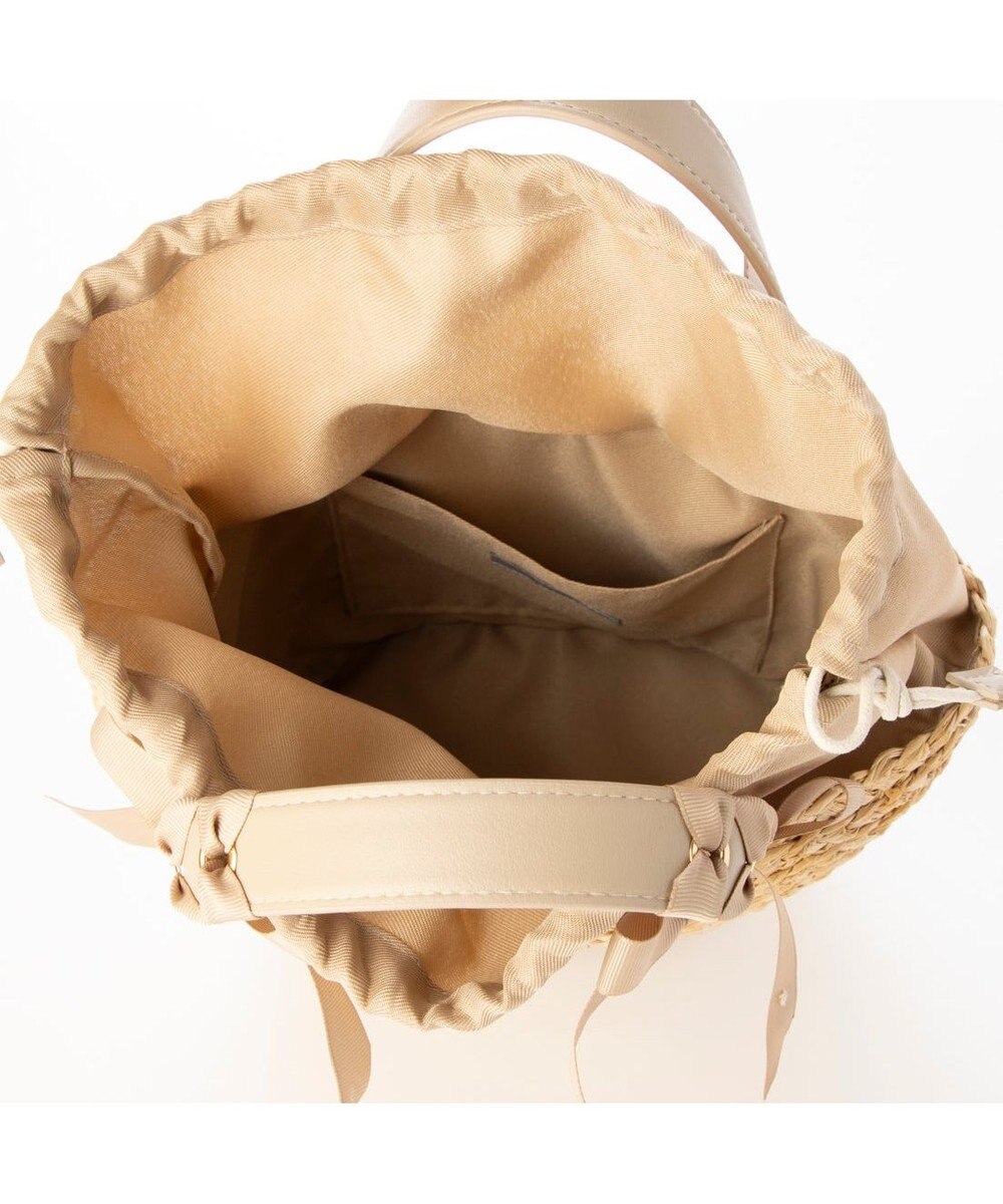 UNBILLION カシュカシュ cachecache / リボンハンドルラフィアブレードトート 
