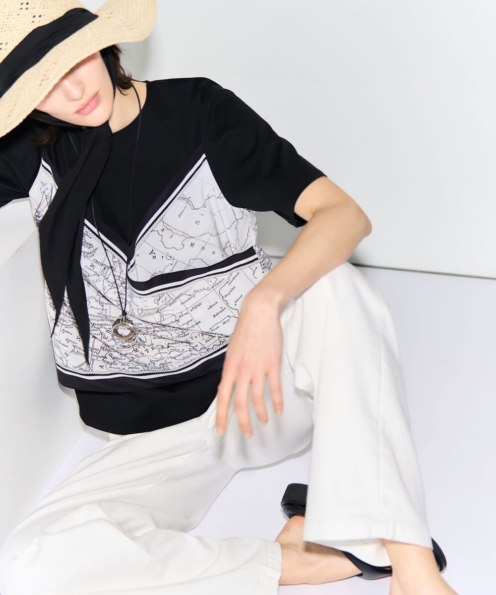 23区 S 【先行予約】スカーフコンビジャージー カットソー 