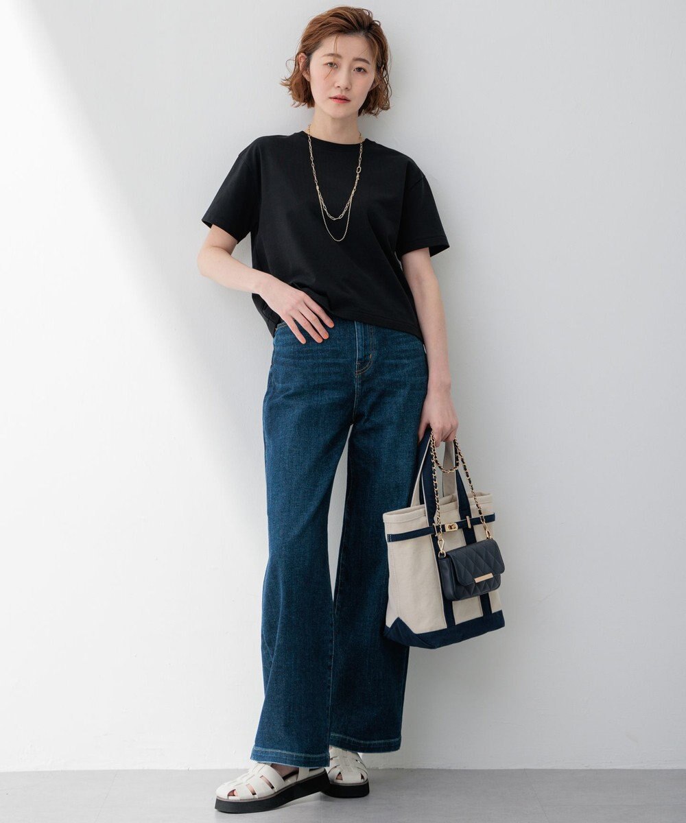 23区 【一部店舗限定】23区DENIM ストレッチ ワイドパンツ 