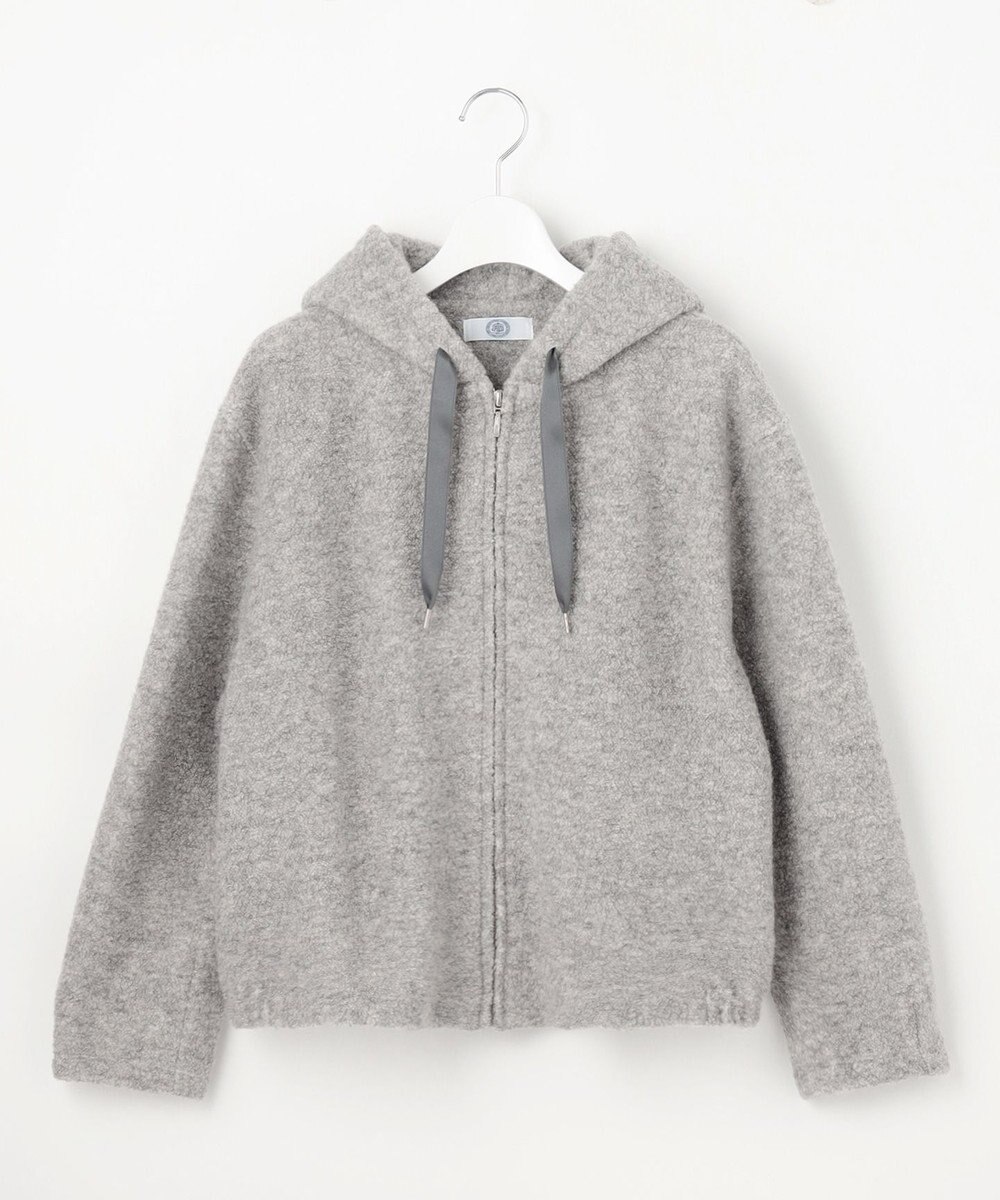 J.PRESS LADIES 【WEB限定カラーあり】パイルジャージー ジップアップ パーカー 