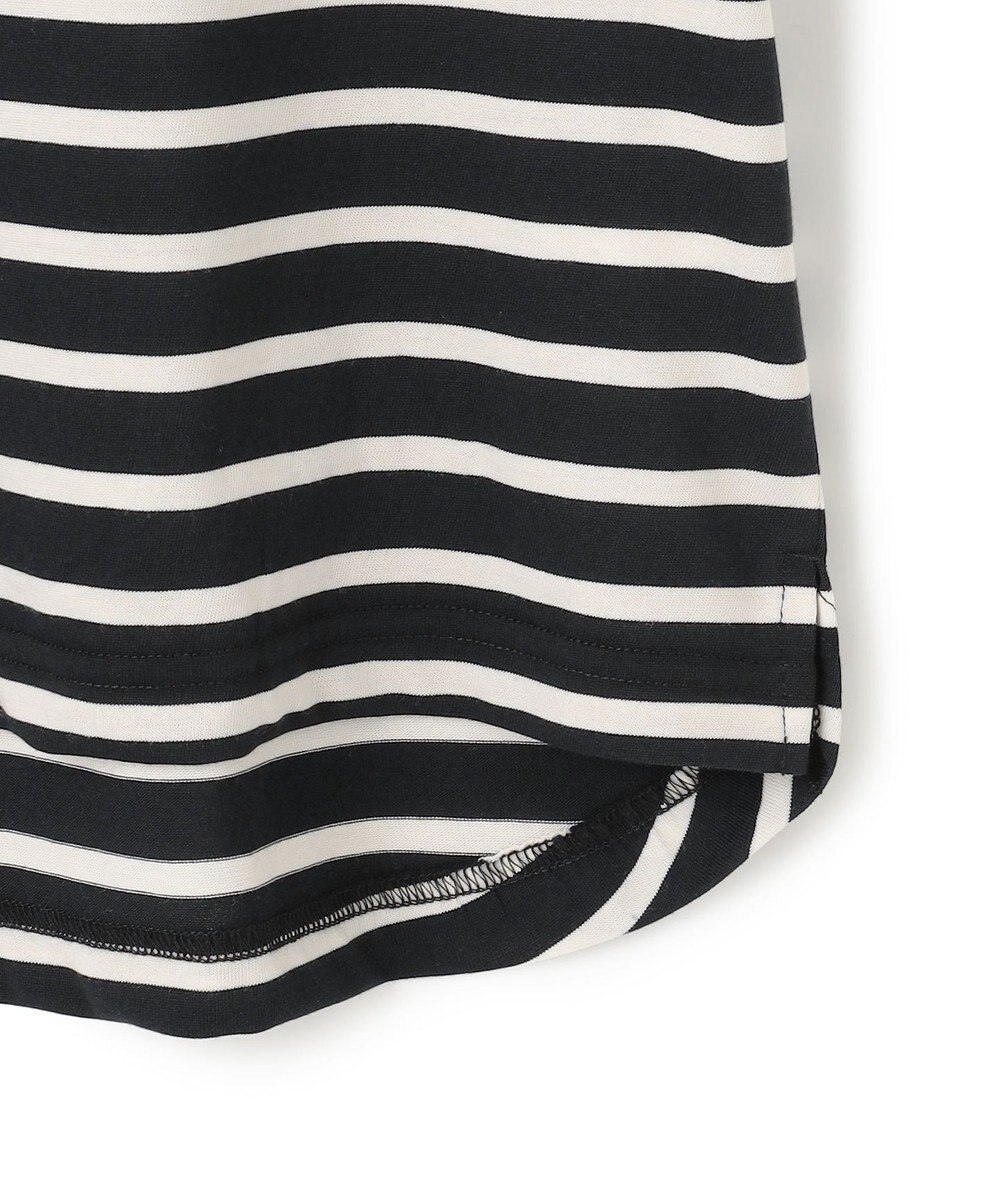 J.PRESS YORK STREET 【WOMEN】ボーダーキャップスリーブ Tシャツ 