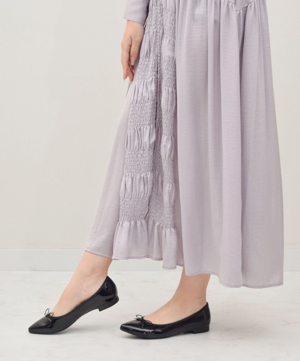 Bridget Birkin 【Bridget Birkin】ポインテッドリボンレインフラットパンプス 