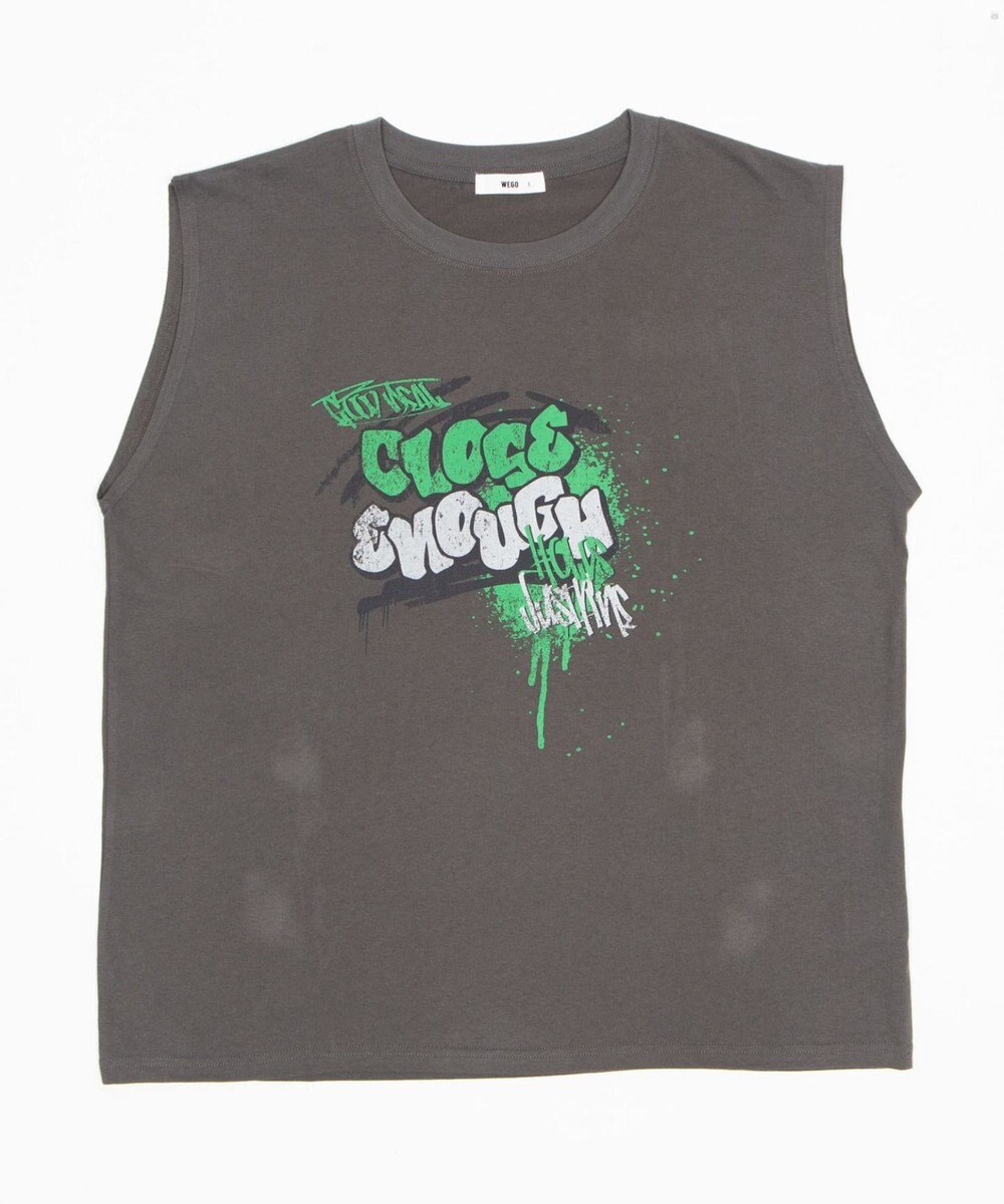 WEGO 【ユニセックス着用ITEM/MLサイズ展開】グラフィックBIGノースリーブ 