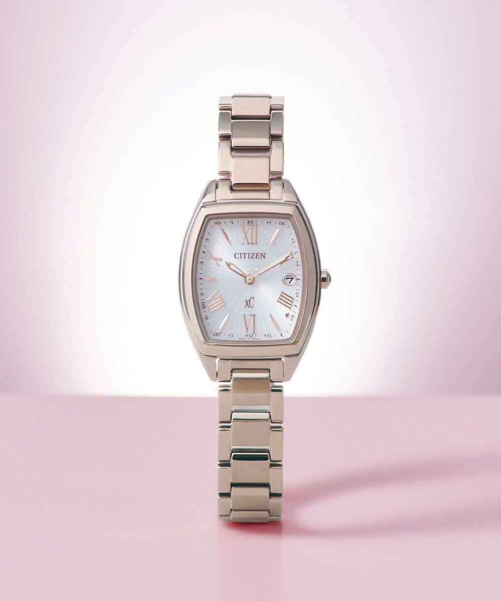 CITIZEN 【xC】柔らかなフォルムのトノー型電波時計 サクラカラー ES9395-53A 