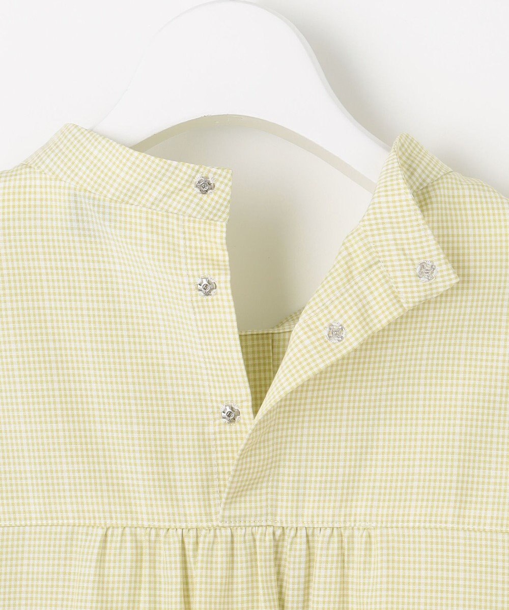 J.PRESS LADIES S 【洗える】セルロース チェック スタンドカラー ブラウス 