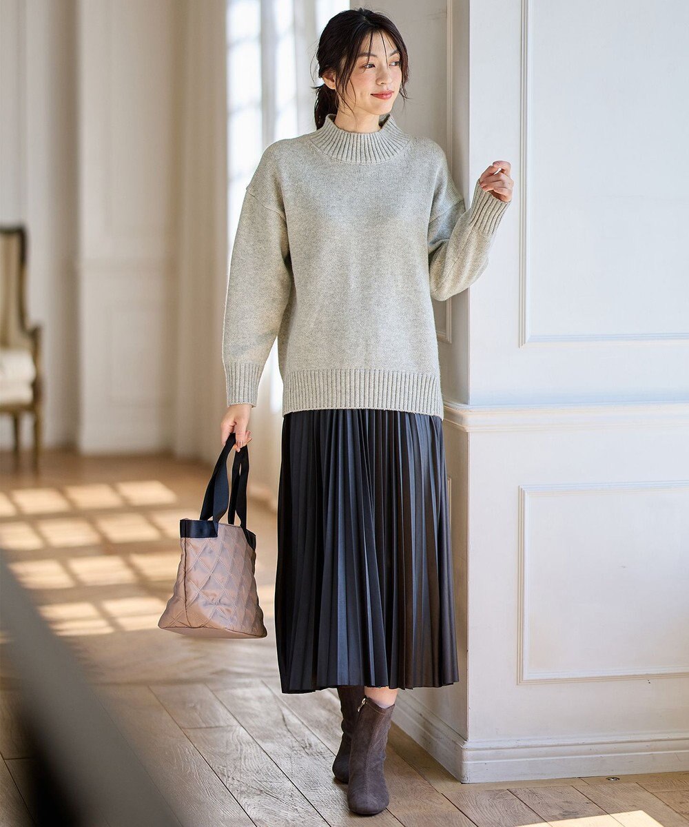 ANY ラムウールボトルネックプルオーバー 